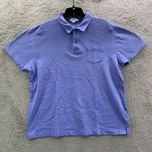 Sunspel Polo Shirt Womens XL Top Extra Large Blue England 1860